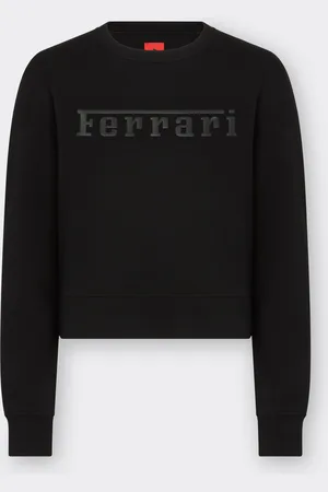 FERRARI Pullover mit -Maxi-Schriftzug in Kontrastoptik