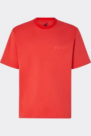 FERRARI T-Shirt aus Baumwolle mit -Maxilogo