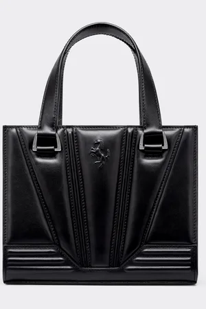 FERRARI Mini-Tote Bag GT Bag aus Leder mit Cavallino Rampante