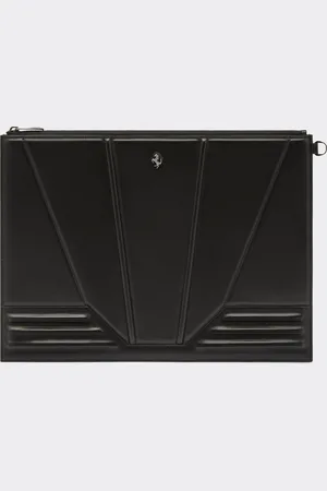 FERRARI Pouch Bag aus Glattleder mit 3D-Motiv
