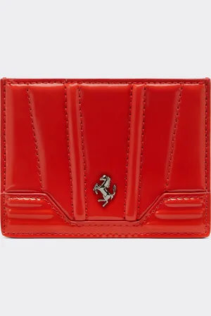 FERRARI Kartenetui aus Lackleder