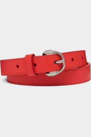 FERRARI Schmaler Gürtel aus Leder mit „Cavallino Rampante“-Emblem