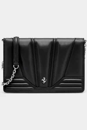 FERRARI Portemonnaie-Clutch GT aus Leder mit Kette