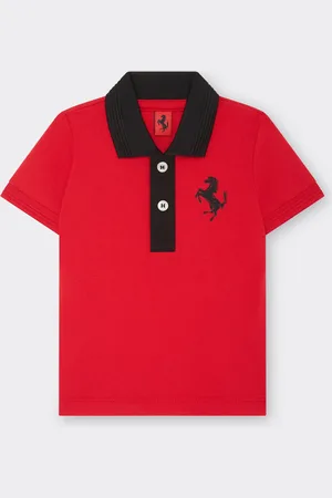 FERRARI Baby-Poloshirt aus Baumwoll-Piqué mit kontrastierenden Details
