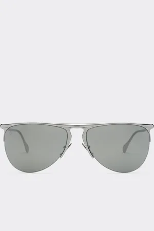 FERRARI Sonnenbrille in Rotguss mit verspiegelten Gläsern in Silber