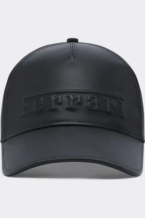 FERRARI Baseballkappe aus Nappaleder mit -Logo