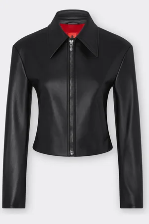 FERRARI Bikerjacke aus Nappaleder