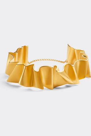 FERRARI Halsband aus Messing mit satinierter Goldoberfläche