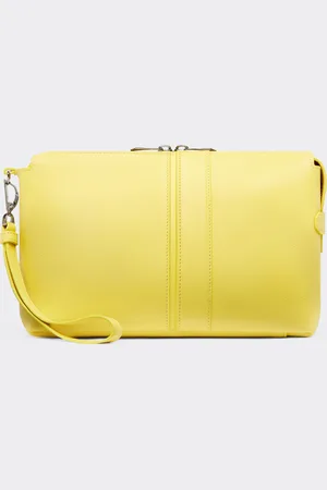 FERRARI Tasche aus genarbtem Leder mit Reißverschluss