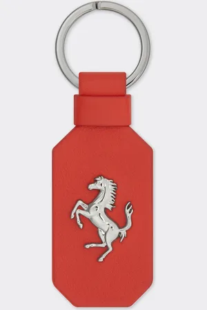 FERRARI Schlüsselanhänger aus Leder mit tänzelndem Pferd