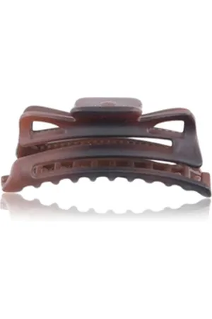 SOLIDA Wasserwellklammer 9 cm x3,5 cm braun Haarspangen