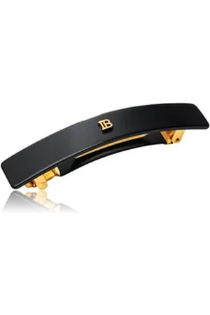 Balmain Cellulose Acetate Barrette pour Cheveux Medium Black Haarspangen