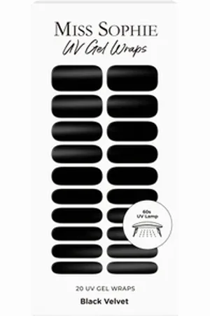MISS SOPHIE UV Gel Wraps Black Velvet Nagelfolie