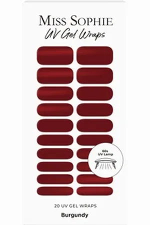 MISS SOPHIE UV Gel Wraps Burgundy Nagelfolie