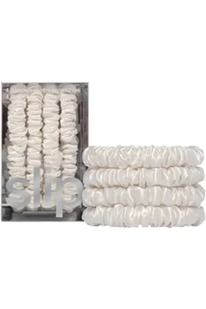Slip Pure Silk Skinny Scrunchies - White Haargummi