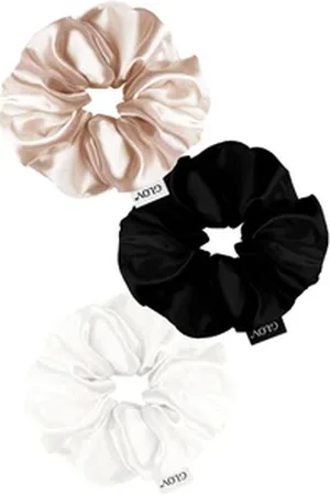GLOV Scrunchies 3 Pack L - Black/White/Champagne Haargummi