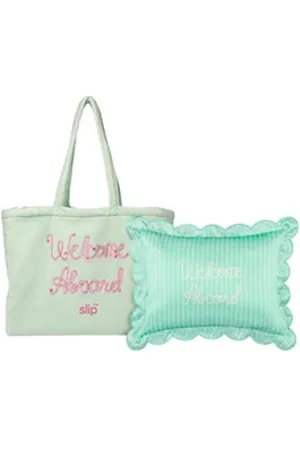 Slip Pure Silk Travel Pillow with Complimentary Beach Bag - Les Vacances Haarstylingset