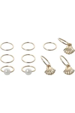 SOLIDA Haarpiercings mit Perlen & Muscheln Haarschmuck