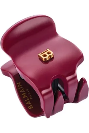 Balmain Pince à Cheveux Extra Small Velvet Burgundy Haarspangen