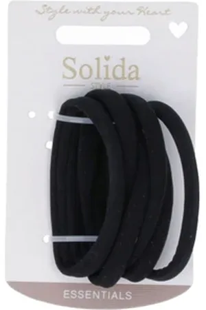 SOLIDA Haargummis schwarz, 6 Stk. Haargummi