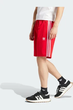 adidas Firebird Herren Kurze Hosen - Rot - Größe: M - Baumwoll-Canvas - Foot Locker
