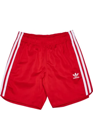 adidas Adicolor 3-stripes Unisex Kurze Hosen - Rot - Größe: 129 - 134 CM - Poly Woven - Foot Locker