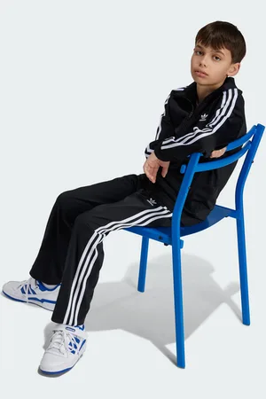 adidas Firebird Unisex Trainingsoberteile - Schwarz - Größe: 129 - 134 CM - Baumwoll-Canvas - Foot Locker
