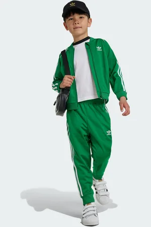 adidas Superstar Unisex Trainingsanzüge - Grün - Größe: 99 - 104 CM - Baumwoll-Canvas - Foot Locker