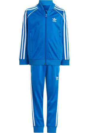 adidas Superstar Unisex Trainingsanzüge - Blau - Größe: 99 - 104 CM - Baumwoll-Canvas - Foot Locker