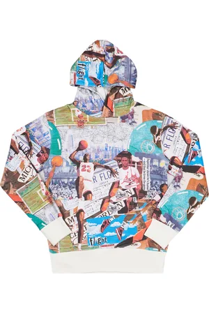Jordan Brooklyn Aop Unisex Kapuzenpullover - Weiß - Größe: 158 - 170 CM - Foot Locker