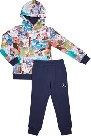 Jordan Brooklyn Aop Unisex Trainingsanzüge - Blau - Größe: 92 - 98 CM - Foot Locker