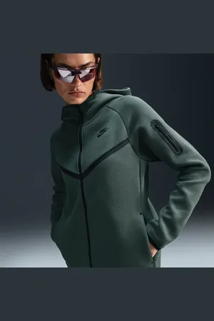 Nike Tech Fleece Damen Kapuzenpullover - Grün - Größe: XS - Foot Locker