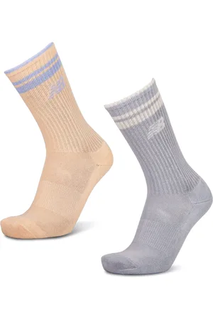 New Balance Crew 2 Pack Unisex Socken - Lila - Größe: 35-38 - Baumwolle - Foot Locker