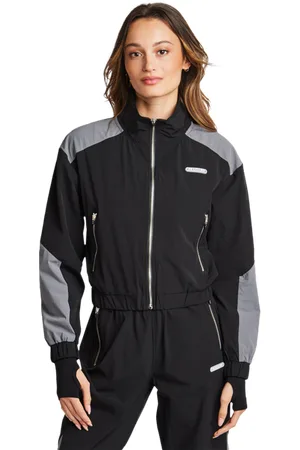 Peach Fit Material Mix Damen Trainingsoberteile - Schwarz - Größe: XS - Poly Woven - Foot Locker