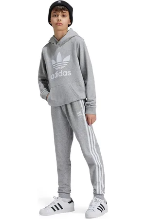adidas Trefoil Unisex Hosen - Grau - Größe: 147 - 152 CM - Baumwoll-Jersey - Foot Locker