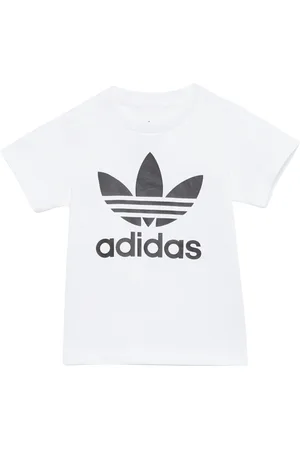 adidas Trefoil Unisex T-Shirts - Weiß - Größe: 81 - 86 CM - Baumwoll-Jersey - Foot Locker