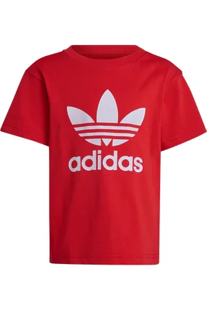 adidas Trefoil Unisex T-Shirts - Rot - Größe: 105 - 110 CM - Foot Locker