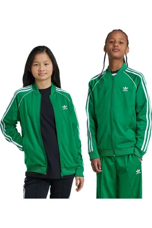 adidas Adicolor Sst Track Top Unisex Trainingsoberteile - Grün - Größe: 147 - 152 CM - Baumwoll-Canvas - Foot Locker