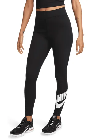 Nike Classics Damen Leggings - Schwarz - Größe: 34 - Baumwoll-Jersey - Foot Locker