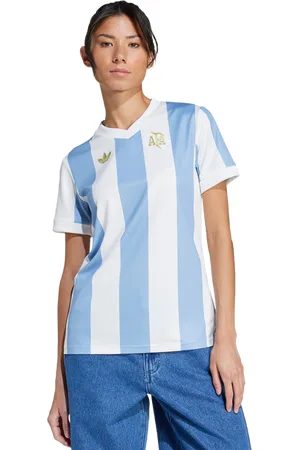 adidas Argentina Damen Trikots/Replikate - Blau - Größe: 34 - Poly Mesh - Foot Locker