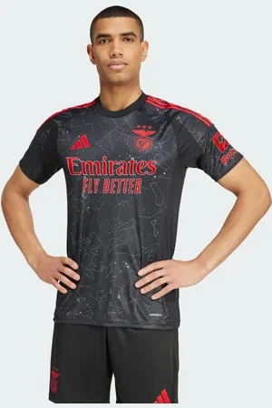 adidas Benfica 24/25 Away Herren Trikots/Replikate - Schwarz - Größe: L - Poly Mesh - Foot Locker