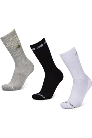 New Balance Crew 3 Pack Unisex Socken - Weiß - Größe: 43-46 - Baumwolle - Foot Locker