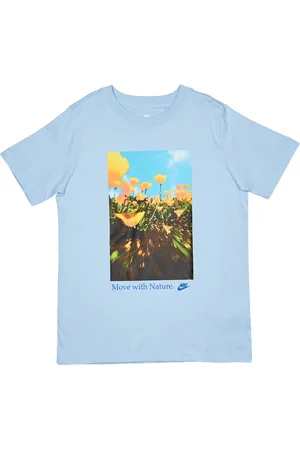 Nike Poppy Unisex T-Shirts - Blau - Größe: 122 - 128 CM - Baumwoll-Jersey - Foot Locker