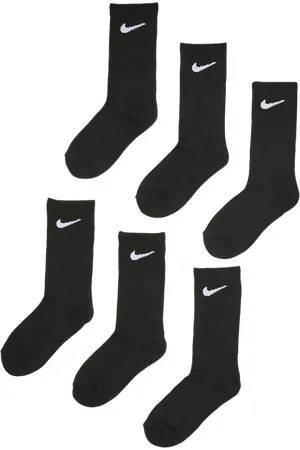 Nike Kids Crew 6 Pack Unisex Socken - Schwarz - Größe: 27 - 35 - Baumwolle - Foot Locker