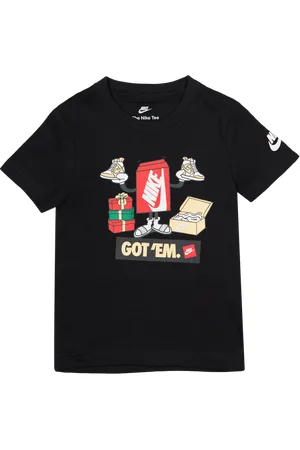 Nike Boxy Got Em Unisex T-Shirts - Schwarz - Größe: 104 - 110 CM - Baumwoll-Jersey - Foot Locker