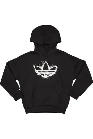 adidas Graphics Unisex Kapuzenpullover - Schwarz - Größe: 123 - 129 CM - Baumwoll-Fleece - Foot Locker