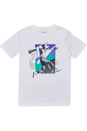 Jordan Retro Unisex T-Shirts - Weiß - Größe: 128 - 137 CM - Baumwoll-Jersey - Foot Locker