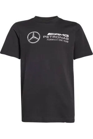 adidas Mercedes Unisex T-Shirts - Schwarz - Größe: 135 - 140 CM - Baumwoll-Jersey - Foot Locker