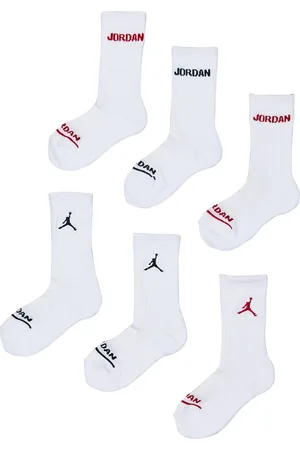 Jordan Kids Crew 6 Pack Unisex Socken - Weiß - Größe: 31 - 34 - Foot Locker