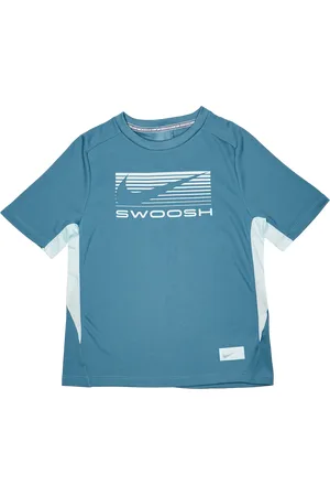 Nike Swoosh Unisex T-Shirts - Blau - Größe: 122 - 128 CM - Poly Jersey - Foot Locker
